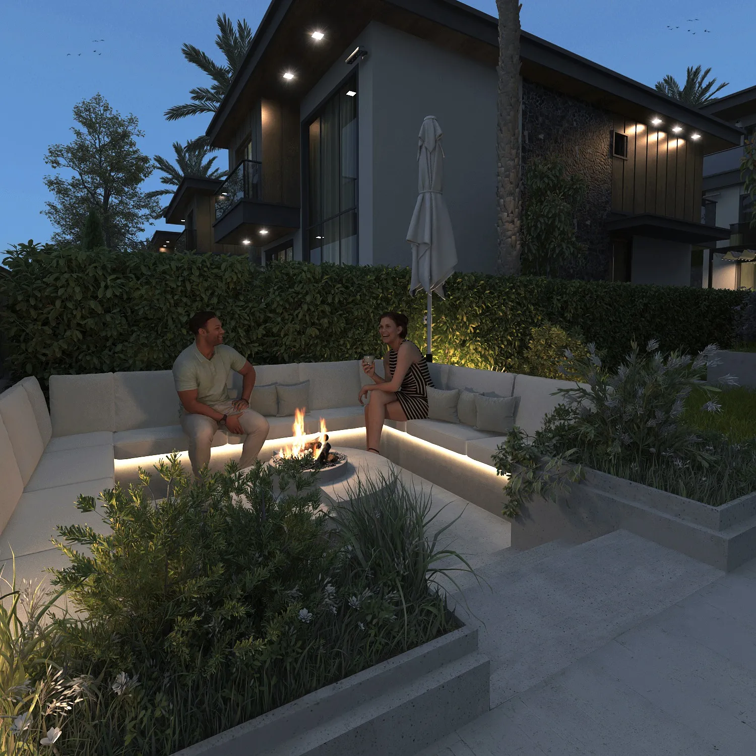 Effe Mimarlık Hill Garden Projesi - Modern Villa Tasarımı Silifke